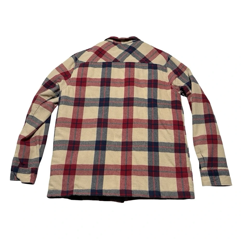 True Religion Men's Quilted Lined Plaid Flannel Shirt Jacket Size Medium 21 x 28